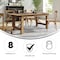 Flash Furniture Rectangle FarmTable, Antique, Rustic, Foldng, 84"X40", Wood, Wood Grain XA-F-84X40-GG - alternate 7